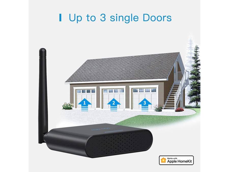 Meross Smart Garage Door Opener Remote - Up to 3 Single Doors (works with Apple HomeKit Amazon Al...
