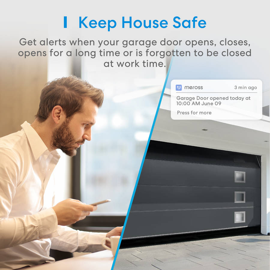 Meross Smart Wi-Fi Garage/Gate Opener - Alexa/Google/Homekit compatible