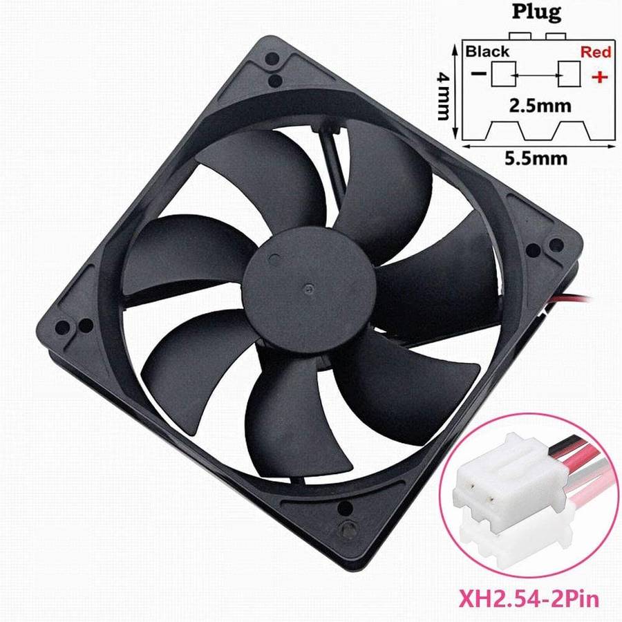 120MM Fan with XH2.54 - 2 pin connector