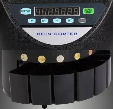 Coin Sorter and Counting Machine for Rands/ZAR - Black