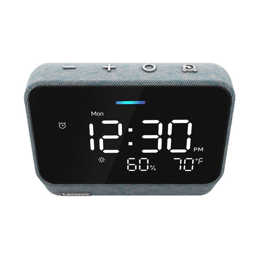 Lenovo Smart Clock Essential - with Amazon Alexa / 4" LED Display / Wi-Fi and Bluetooth Red