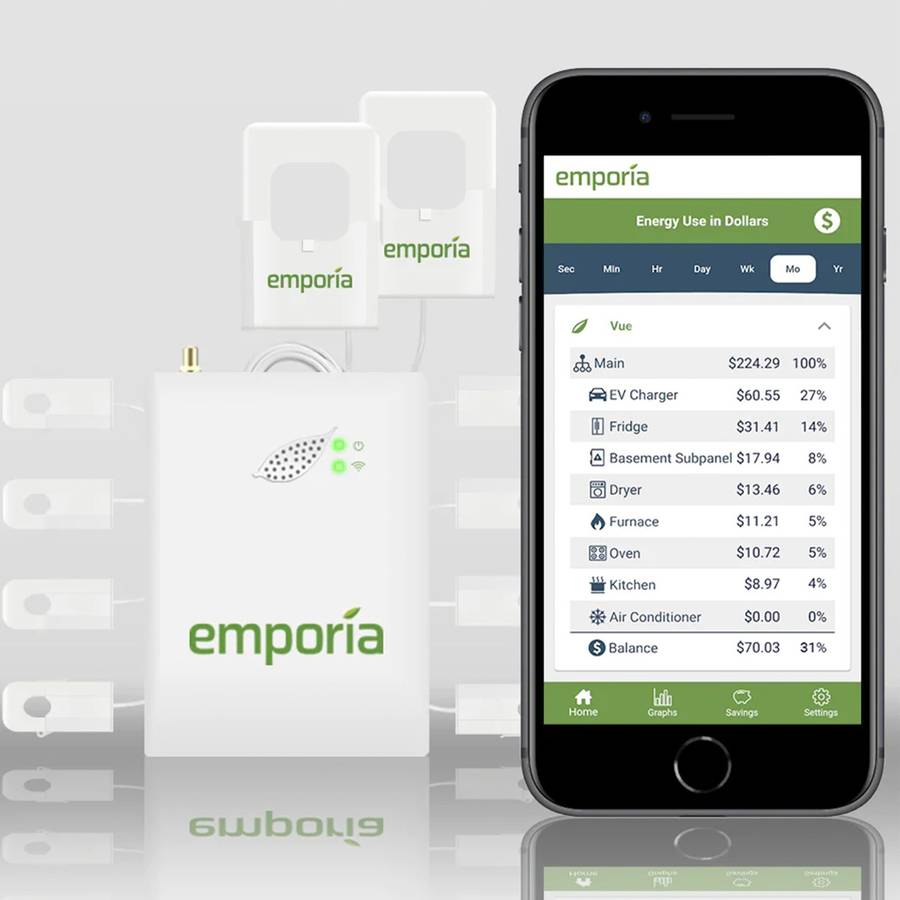 Emporia Vue Gen 2 Energy Monitor - with 2x 200A sensors