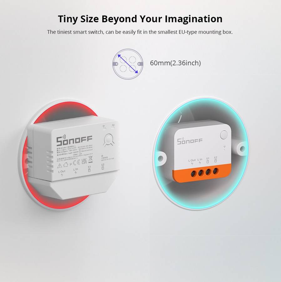 SONOFF ZBMINI-L2 - Extreme Zigbee Smart Switch (No Neutral Required) - BULK PACKAGED