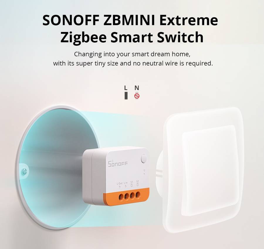 SONOFF ZBMINI-L2 - Extreme Zigbee Smart Switch (No Neutral Required) - BULK PACKAGED