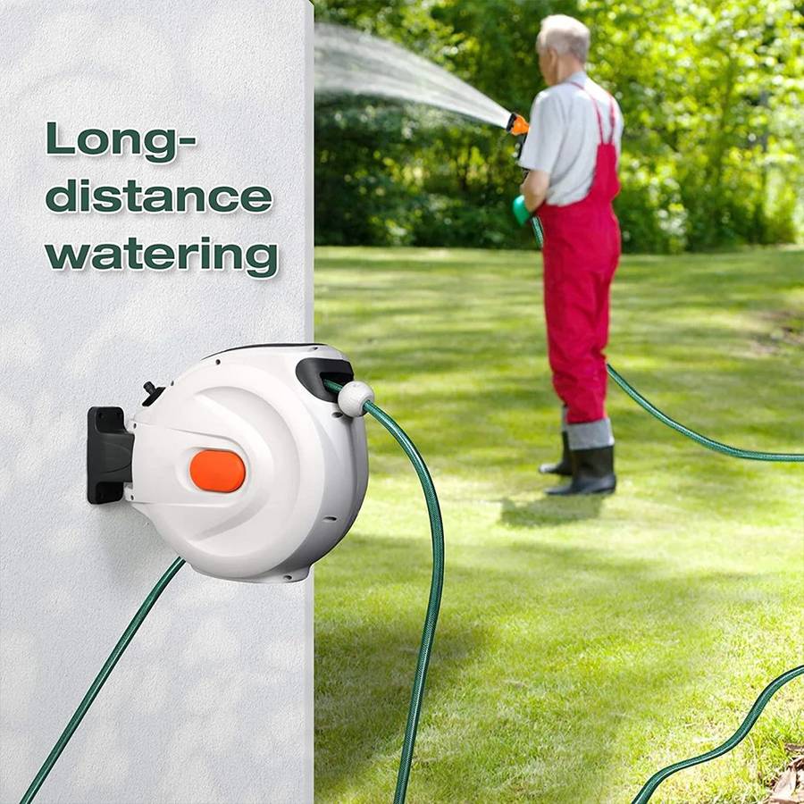 Wall-Mounted Garden Hose Pipe Reel -  A Practical and Stylish Addition to Your Garden / 10m- 20m-...