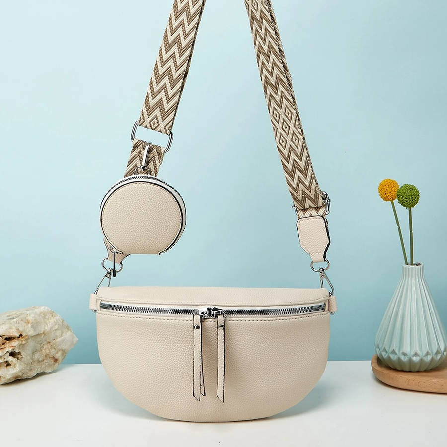 Fashionable Elegant Ladies Sling Bag - with coin purse and adjustable strap Black