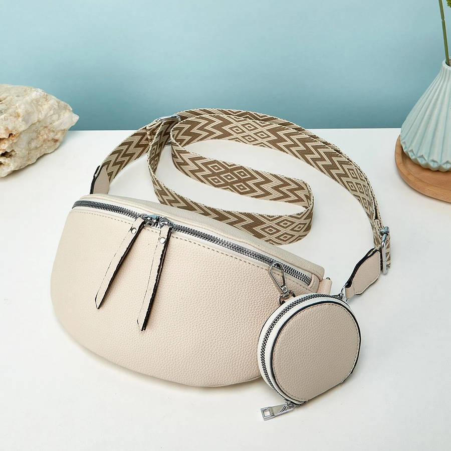 Fashionable Elegant Ladies Sling Bag - with coin purse and adjustable strap Black