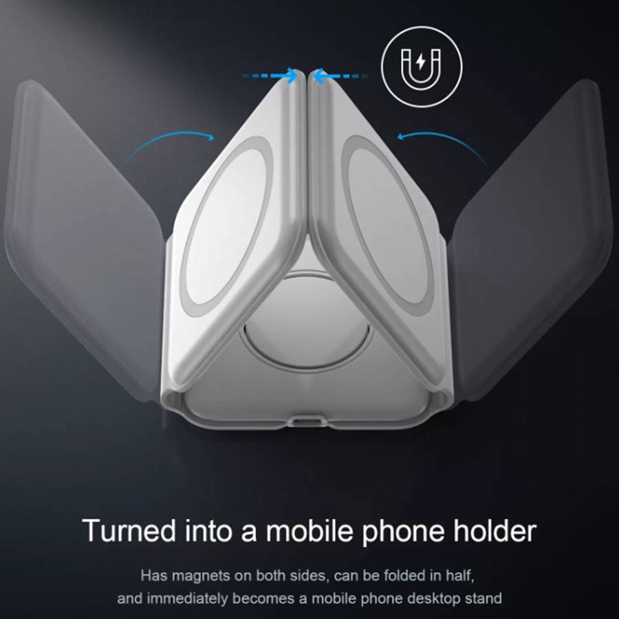 3 in 1 Magnetic Wireless Charger - for Apple iPhone / Apple Watch / AirPods Black