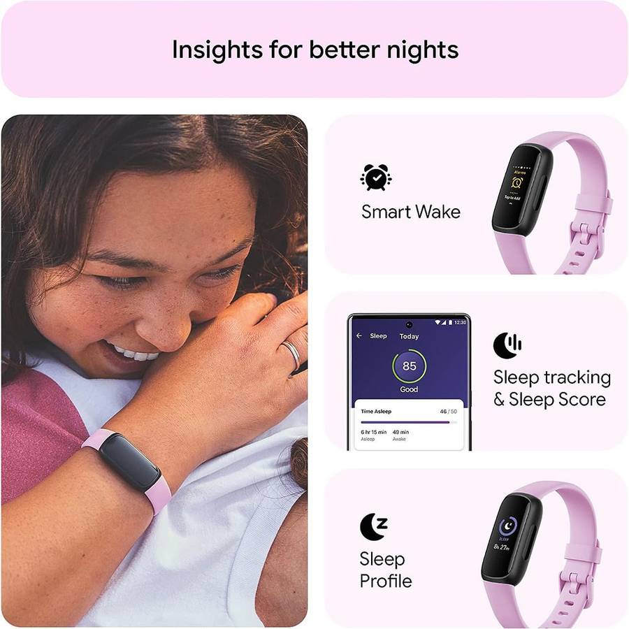 Fitbit Inspire 3 - Battery Life up to 10 days / Optical Heart rate Monitor / Vibration Motor Black