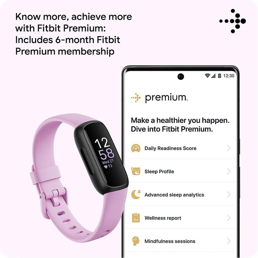 Fitbit Inspire 3 - Battery Life up to 10 days / Optical Heart rate Monitor / Vibration Motor Black