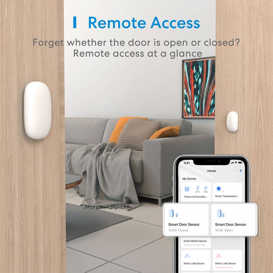 Meross Smart Door and Window Sensor - works with Apple HomeKit / Amazon Alexa and SmartThings (EX...