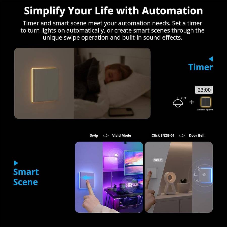 SONOFF TX Ultimate - Smart Touch Wall Switch - (Requires Neutral Wire) 4 Gang