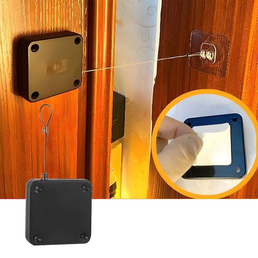 Automatic Door Closer - This automatic closer installs easily and keeps doors shut securely (Mult...