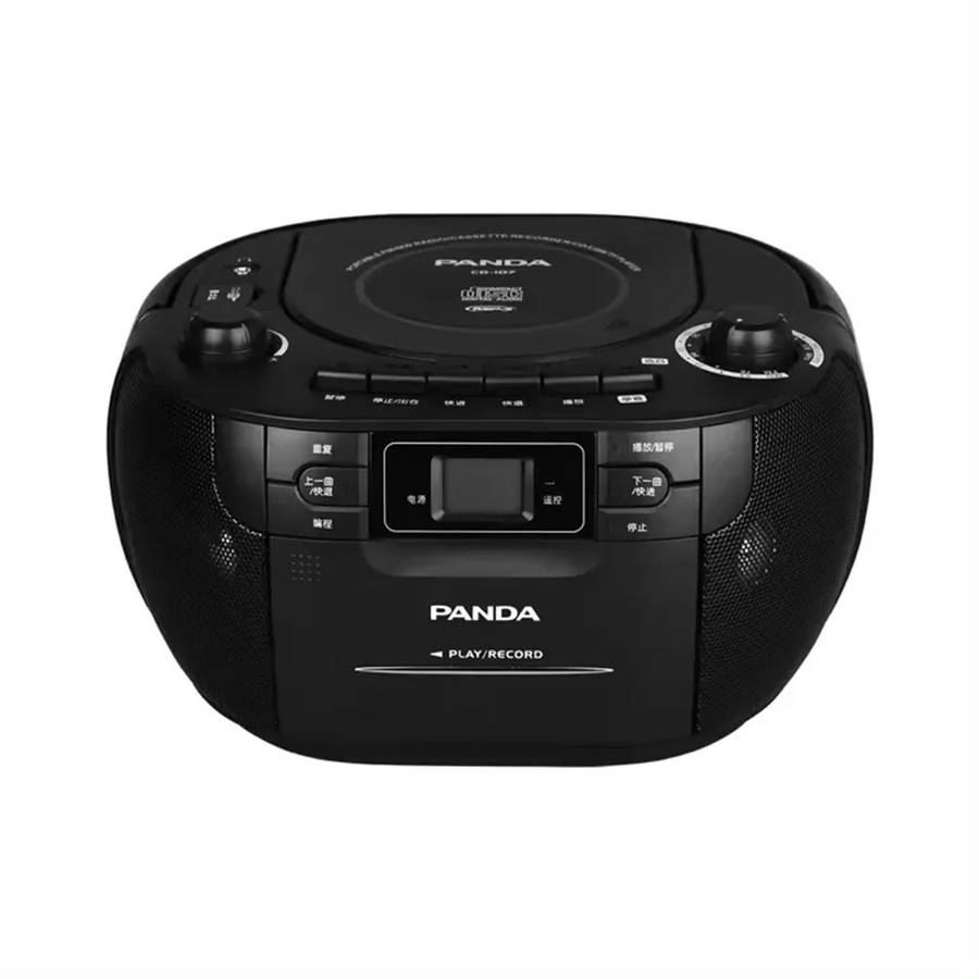 Panda Mini Stereo Player - Relive your Classics / CD / Cassette Tape / USB Player (Black)