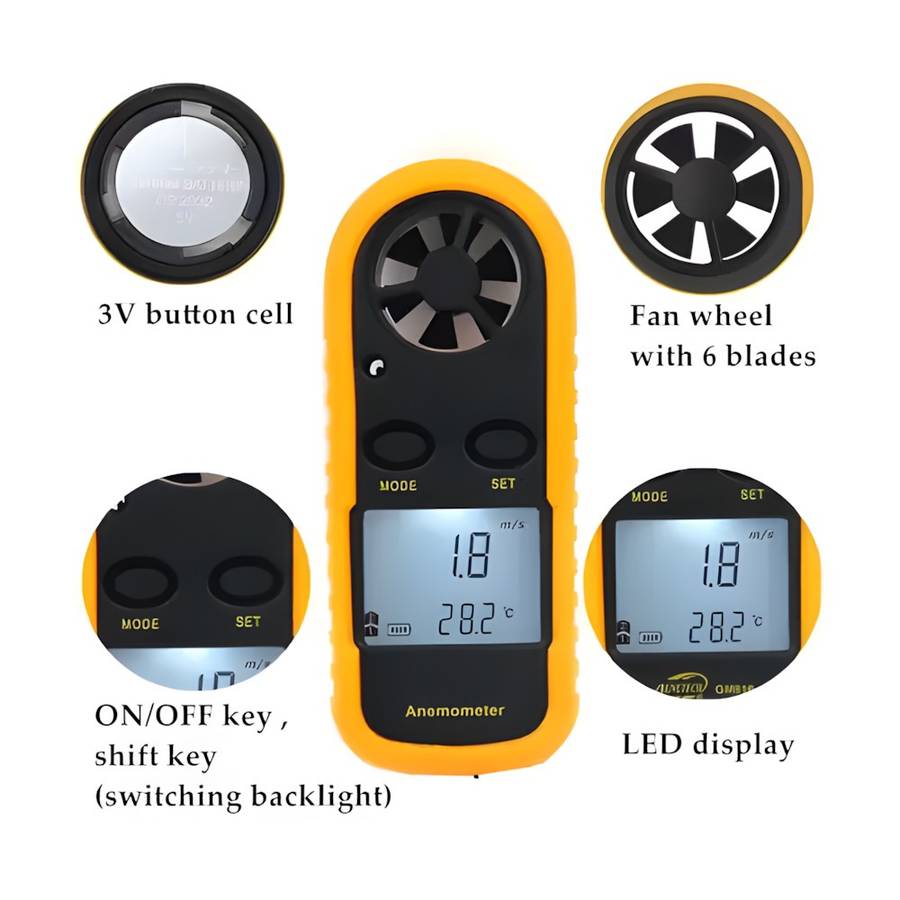 Digital Anemometer (Wind Meter) - Measure Wind Speed Accurately