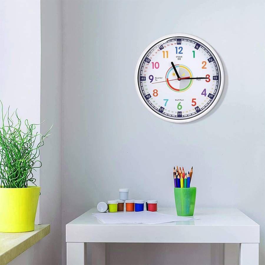 Interactive Learning Clock for Kids - Colorful & Engaging (30cm)