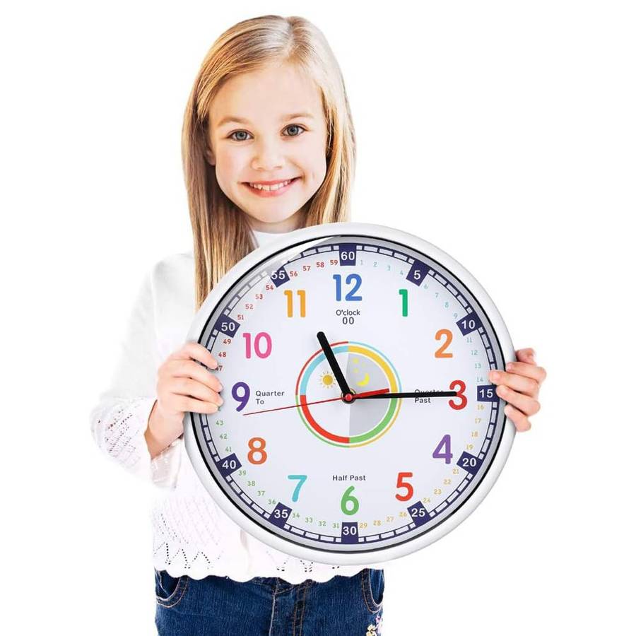 Interactive Learning Clock for Kids - Colorful & Engaging (30cm)