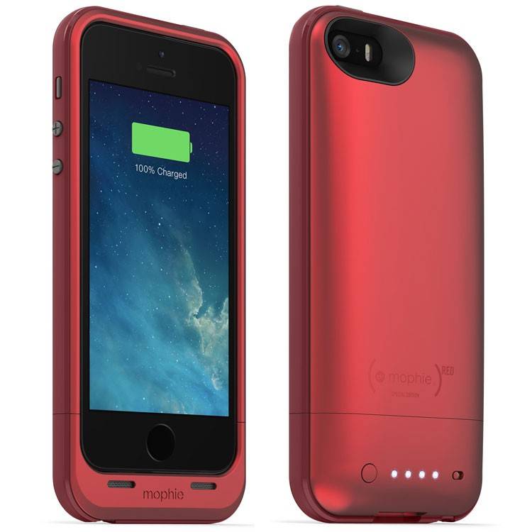 Mophie Juice Pack Air Protective Battery Case for iPhone SE/5S/5 - Red