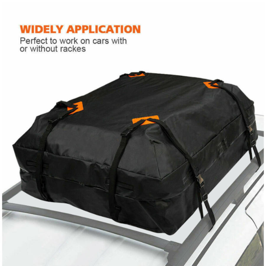 Car Roof Top Carrier Bag - Roof Rack Model (Black)
