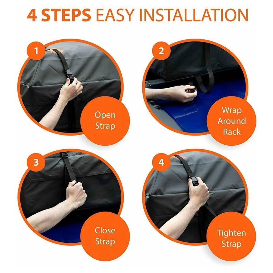 Car Roof Top Carrier Bag - Roof Rack Model (Black)