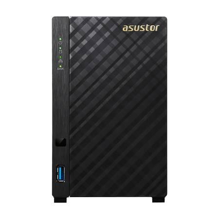 Asustor 2-bay NAS (Network Attached Storage)/ Marvell ARMADA-385 Dual Core/ 512MB DDR3/ GbE x1/ USB
