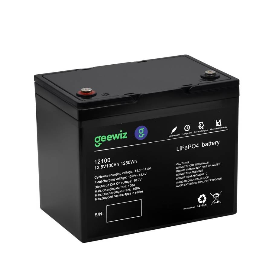 GeeWiz 12V 100Ah Lithium Ion LiFePO4 1.2KWh 4000 Cycle Battery (FIRST LIFE CELLS) - 2 Year Unlimi...