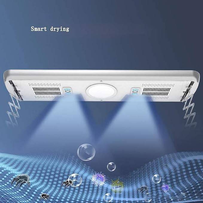 Smart Electric Drying Rack with Four Poles- Remote Control Lifting- LED Lighting & Air Drying