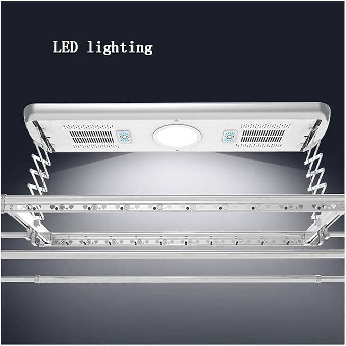 Smart Electric Drying Rack with Four Poles- Remote Control Lifting- LED Lighting & Air Drying