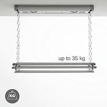 Smart Electric Drying Rack with Four Poles- Remote Control Lifting- LED Lighting & Air Drying