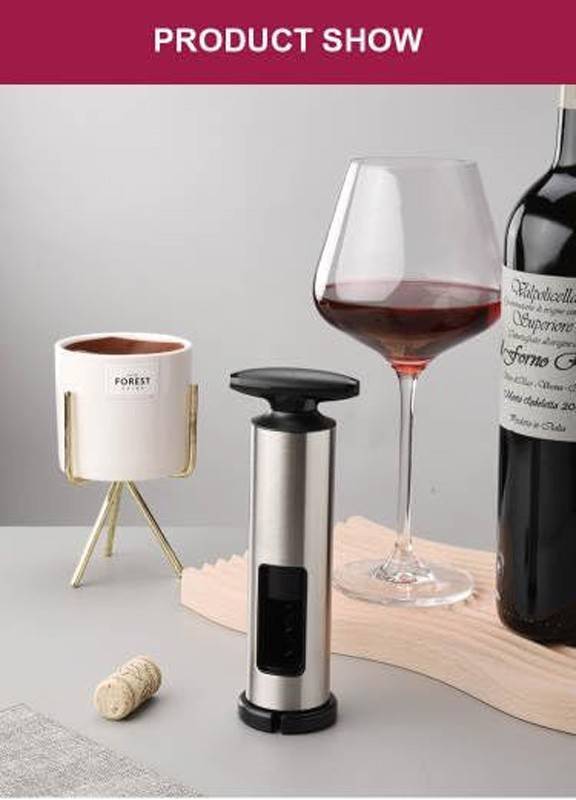 Self Pull Cork Screw Wine Opener (Stainless Steel) with paper cutter