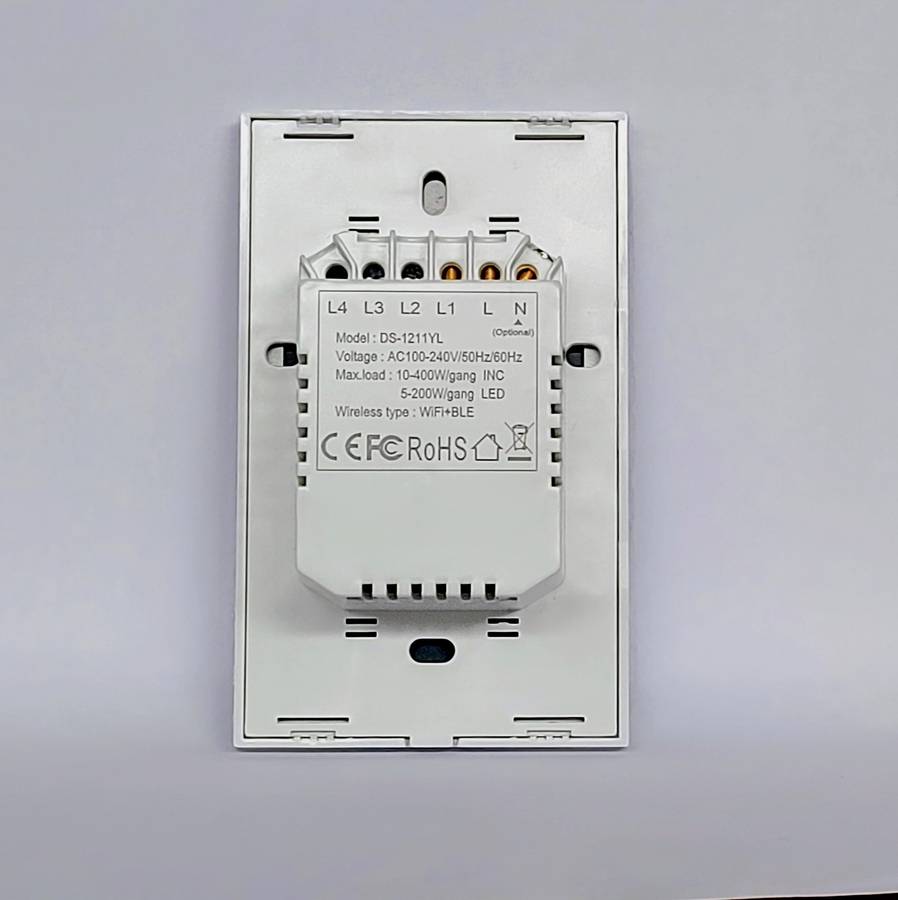 GeeWiz Wifi Smart Light Switch (NO NEUTRAL REQUIRED) - EWELINK + Capacitor 4 Gang