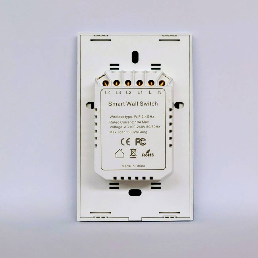 GeeWiz Wifi Smart Light Switch (NO NEUTRAL REQUIRED) - EWELINK + Capacitor 4 Gang
