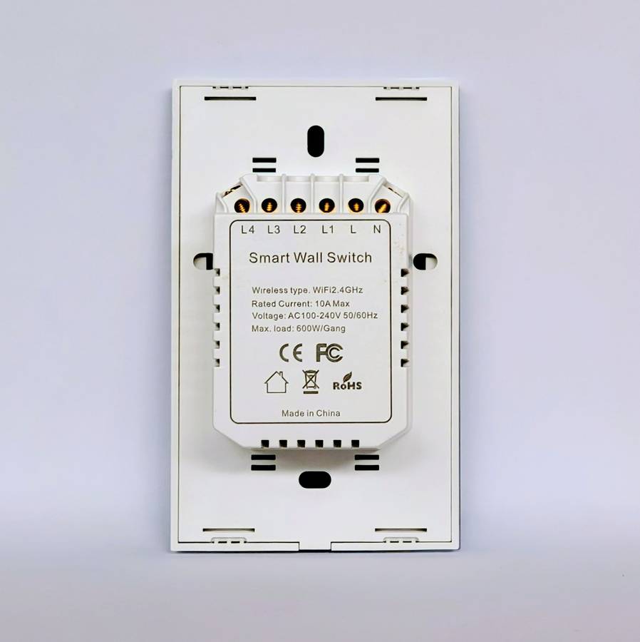 GeeWiz Wifi Smart Light Switch (NO NEUTRAL REQUIRED) - EWELINK + Capacitor 4 Gang