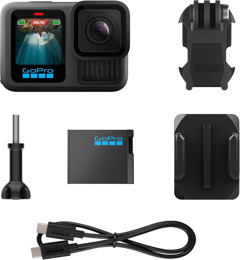 GoPro HERO13 Black  5.3K/60 Waterproof Action Camera with HB-Series Lens Compatibility