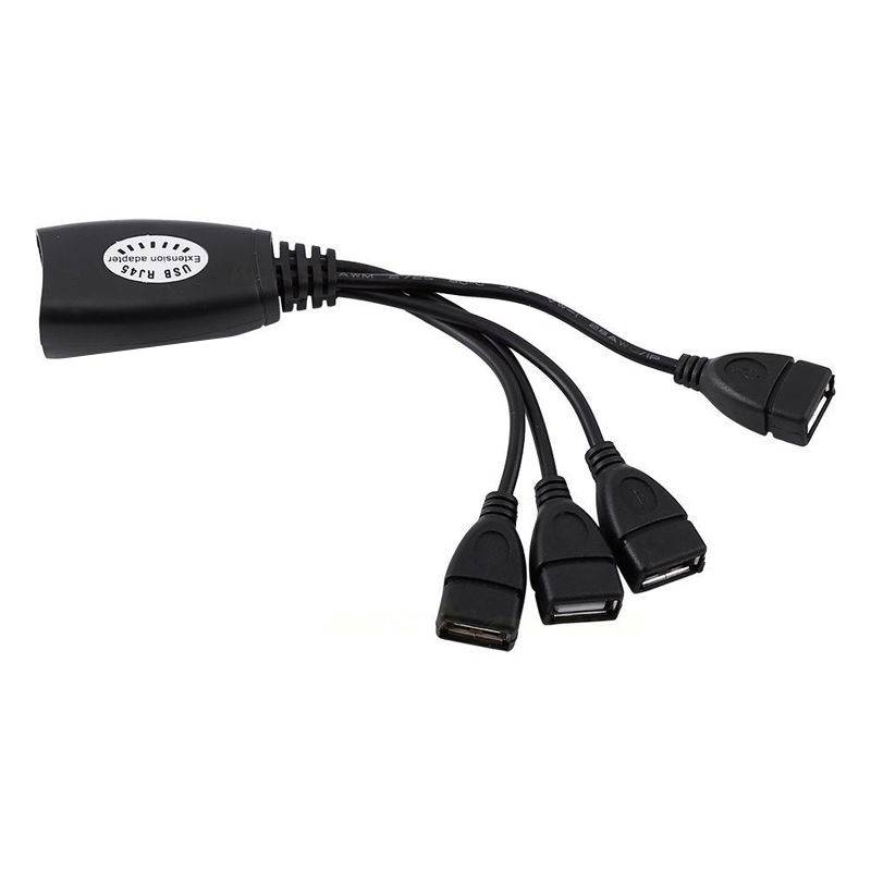 50m USB Extender over Cat5e / Cat6 + 4 Way USB HUB