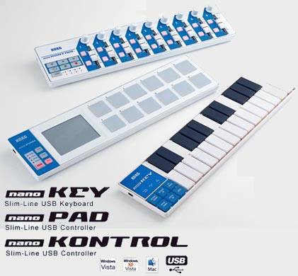 Korg nanoKontrol & nanoPad + Korg Case & USB Hub nano/mpc/fl/live/cubase/ableton