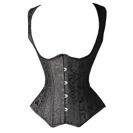 Brocade Underbust corset, Burlesque Pattern Underbust Corset, Brocade Waistcoat Corset, #N8275