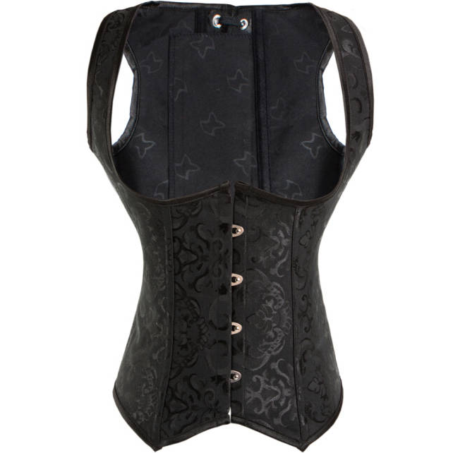 Brocade Underbust corset, Burlesque Pattern Underbust Corset, Brocade Waistcoat Corset, #N8275