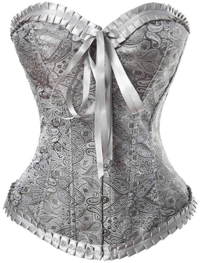 Floral Sweetheart Corset, Palace Butterfly Bow Lace Corset, Floral Jacquard Sweetheart Corset, #N8001