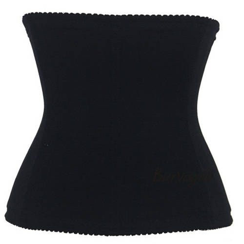 Black Waist Cincher Body Shaper Corset, Lace Decorated Waist Training Corset, Spiral Steel Boned Underbust Corset, #N9160