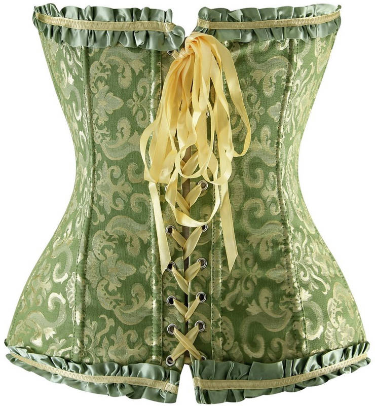 Floral Embroidered Corset, Embroidered Front Zipper Corset, Embroidered Burlesque Corset, #N4804