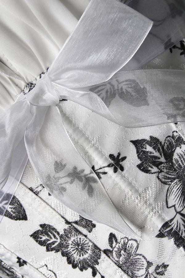 Classical White Brocade Corset, Women