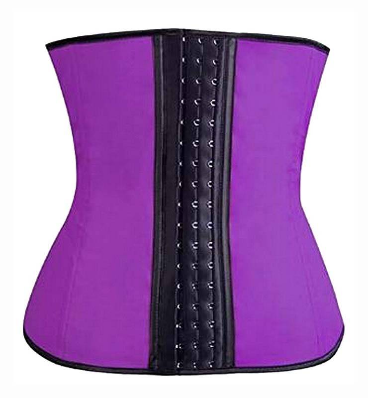 Latex Underbust Corset, Elastic Body Shaper Bustier, High Quality Purple Steel Bone Underbust Corset, Plus Size Corset, #N10240