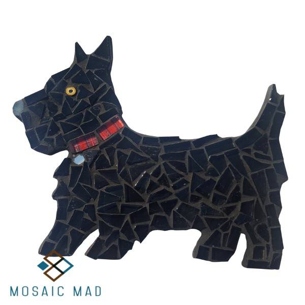 dog, skottie dog, natural, animal, mosaic, mosaic bunny, mosaic kit, mosaic project, tiles, grout,