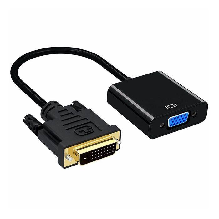Black DVI-D to VGA Adapter