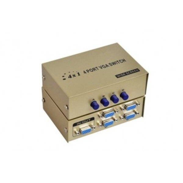 4 Port VGA Switch Displays 4 VGA signal sources on 1 Screen