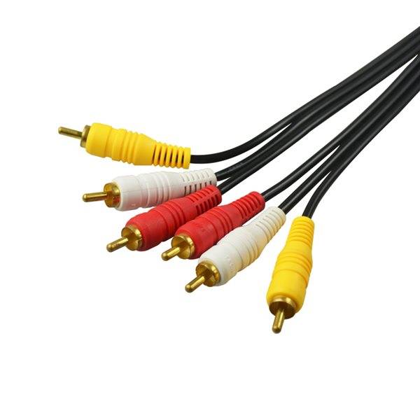 AV CABLE 3RCA Male AUDIO VIDEO Cord Composite Yellow/Red/White