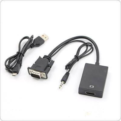 VGA to HDMI Extender Cat5e/6 Adapter with Audio for PC