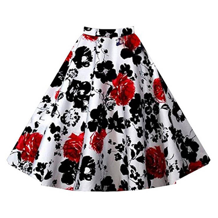 1950's Retro Full Circle Rockabilly Jive Swing Skirt
