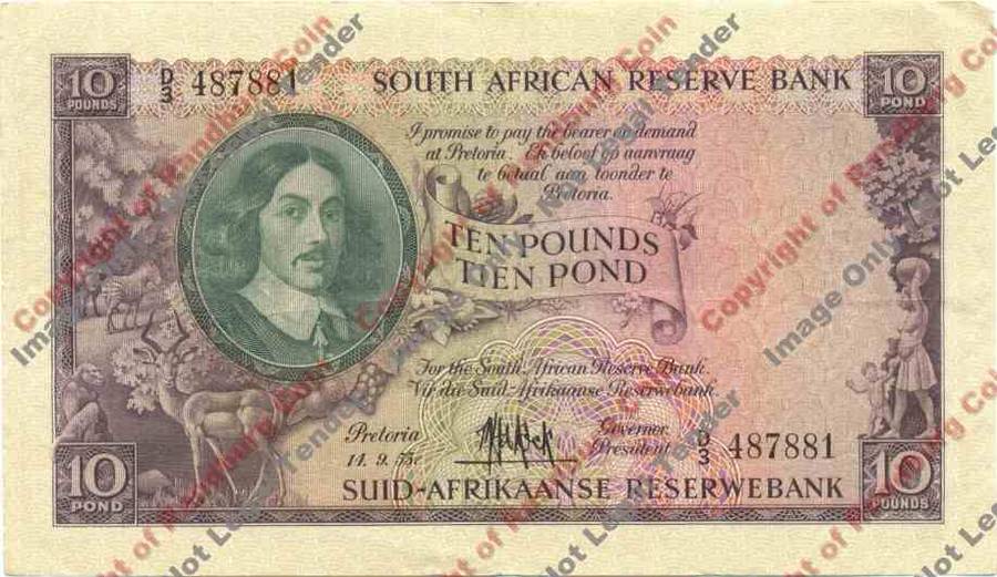 *#* MH DE KOCK - 3rd Issue - Ten Pound (Eng/Afr) VF+ *#*